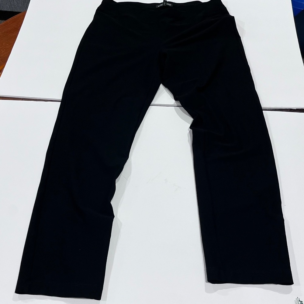 Eileen Fisher Pants Womens Black Stretch Waist Tapered Leg XS Versatile